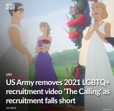 US Armáda odstránila 2021 LGBTQ+ náborové video "Volanie" lebo náborové číslo prepadlo