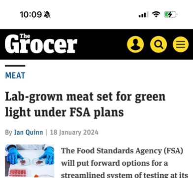 Laboratórne pestované mäso je povolené podľa FSA